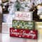 Glitzhome® 12" LED Wooden Block Holiday Word Sign